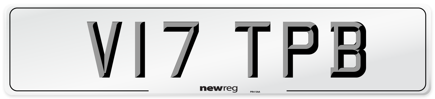 V17 TPB Number Plate from New Reg